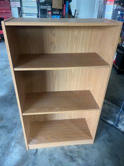 3 shelf wood cabinet