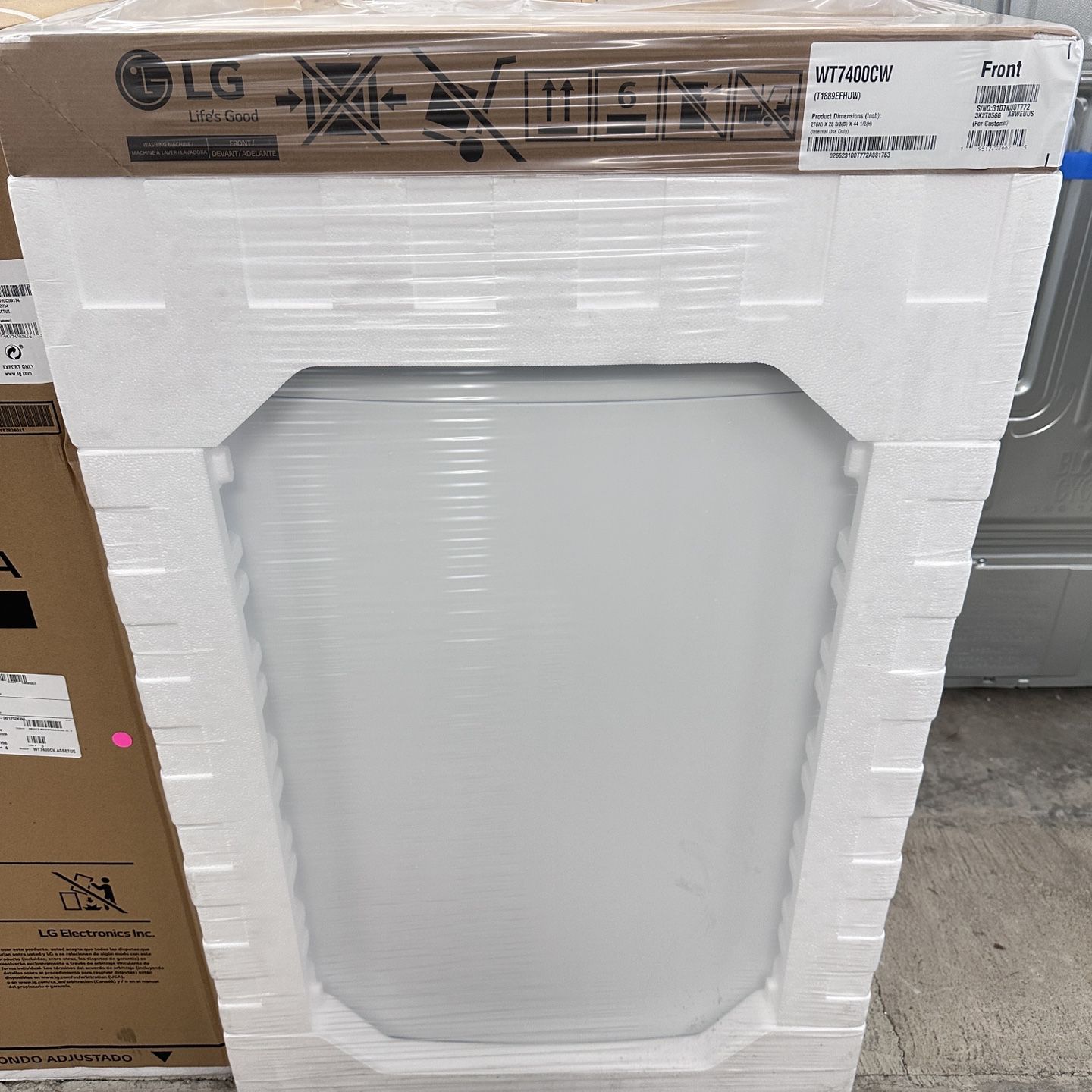 Brand New LG Top Loading Washer With Turbo WT7400CW 