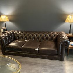 Genuine Leather chesterfield Sofa