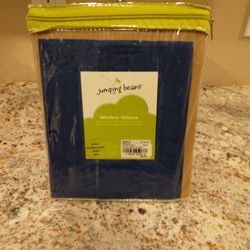 Never Opened,  Window Valance, Navy Blue