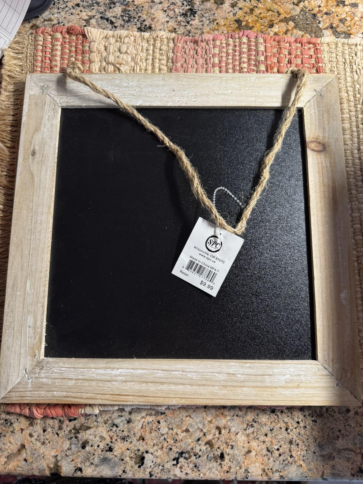 chalkboard in a wooden frame