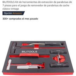 BILITOOLS Kit de herramientas de extracción de parabrisas de 7 piezas para el juego de removedor de parabrisas de coche clásico vintage