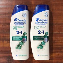 Head And Shoulders Pyrithione Zinc 2 In 1 Dandruff Shampoo  And  Conditioner: ITCHY SCALP Care; Infused With EUCALYPTUS 12.5 oz Each (2 For $10)