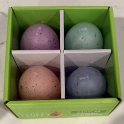 4ct - Easter eggs shaped UNSCENTED CANDLES