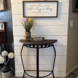 Beautiful Wood & Metal Console Table—ALL INFO IS IN THE AD