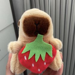 Capybara plush keychain