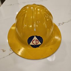 Civil Defense Vintage Aluminum Hardhat 