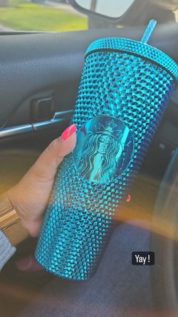 Starbucks Blue CHROME STUDDED VENTI