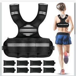 ONEWOFIT 6-18 lb Adjustable Weighted Vest – Workout Training Vest w/ Weights – New Sealed