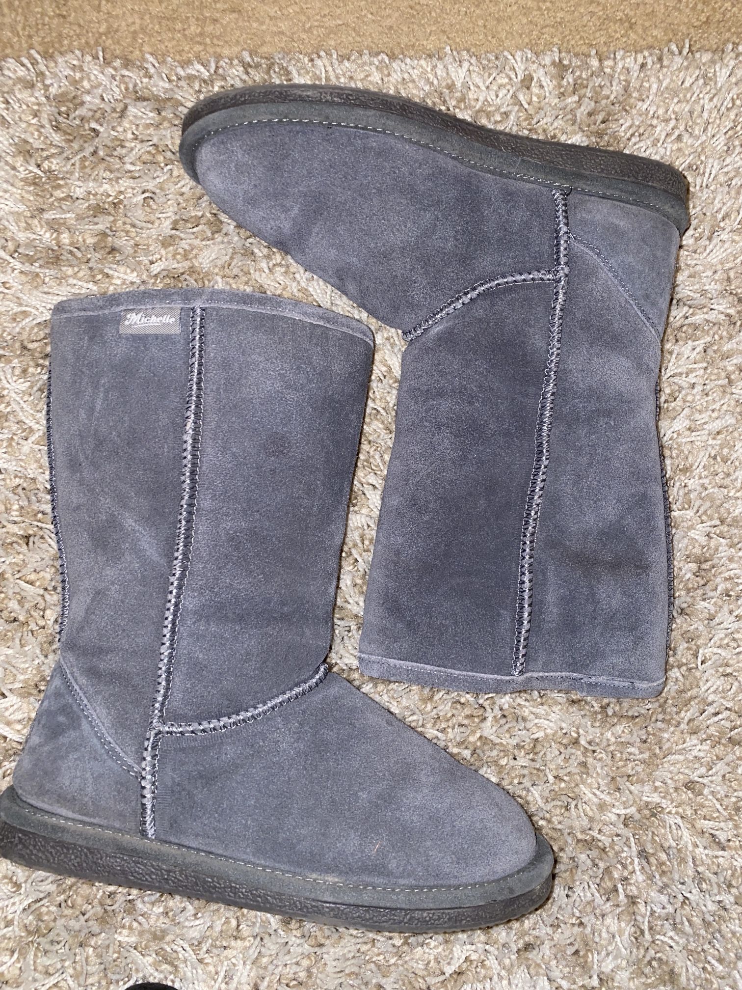 Warm Fur Lined Gray Boot