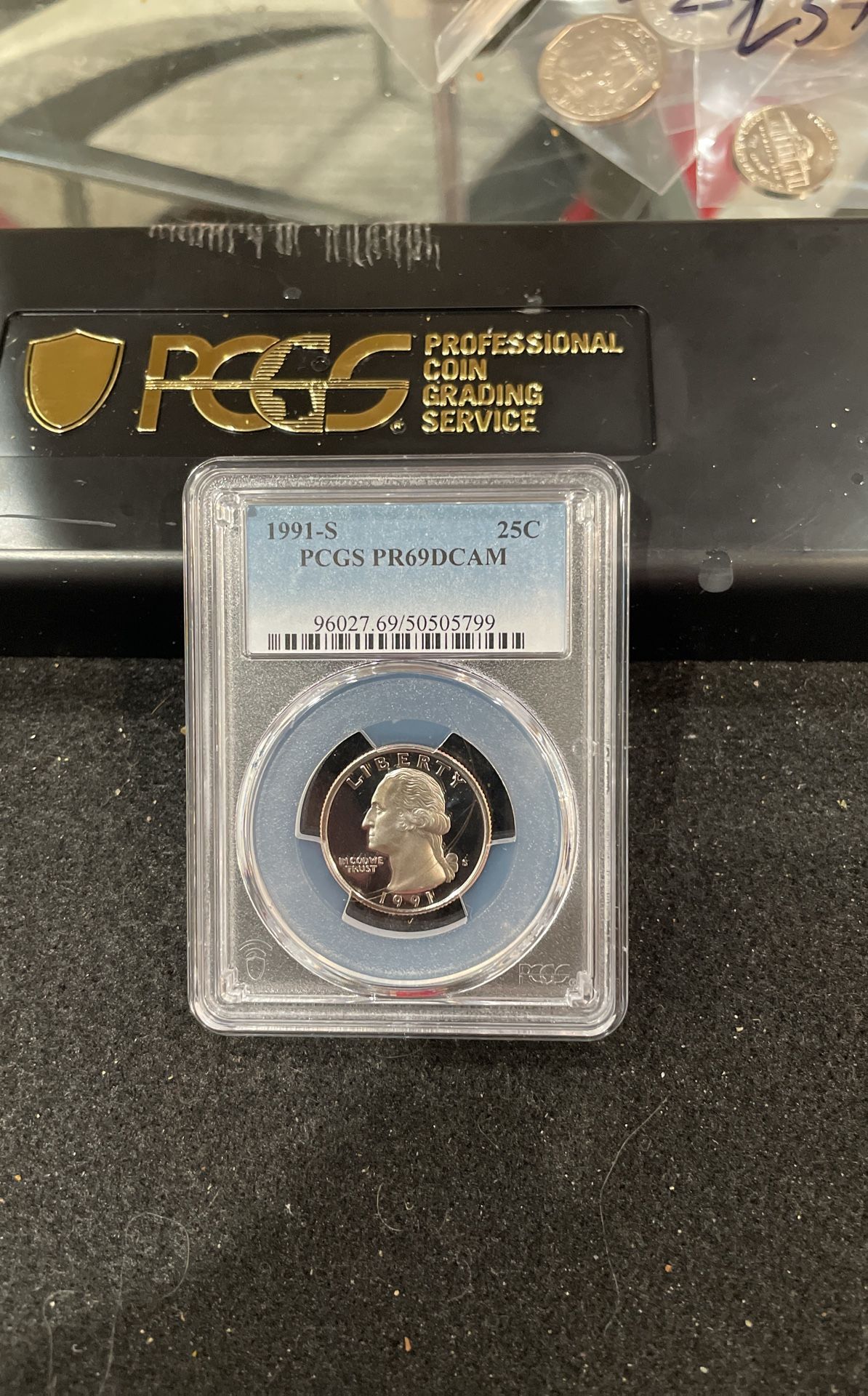 1991 S Gem Proof Washington Quarter Graded At PR69 With A Deep Cameo A-17