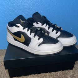 Jordan 1 Low GS Gold Swoosh