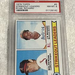 NOLAN RYAN 1979 TOPPS “STRIKEOUT LEADERS” PSA 8
