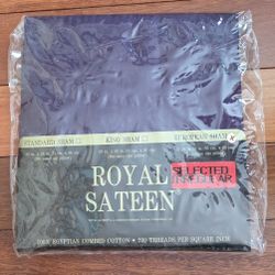 New ROYAL SATEEN Kiton European SQUARE Pillow Sham Purple 100% Egyptian Cotton