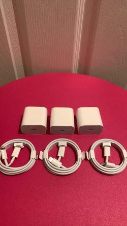 3 Brand New 20Watts Original Apple IPhone C-Type Fast Chargers