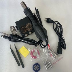 2 in 1 Hot Air Rework Digital Soldering Station Heat Gun and Soldering Gun