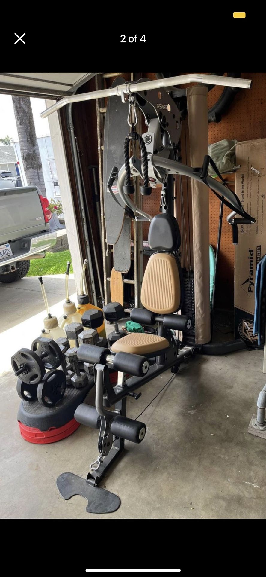 Inspire M2 All-in-One exercise machine - chest press, lat pulldown, row, leg curl, leg extension, chest flies, etc