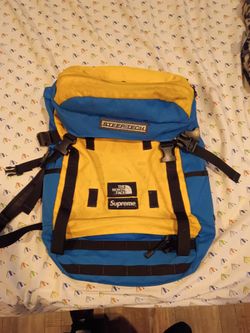 Supreme NYC x The North Face Steep Tech Backpack Blue Yellow SS 2016