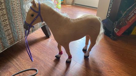 Large Plush Toy Horse with Accessories