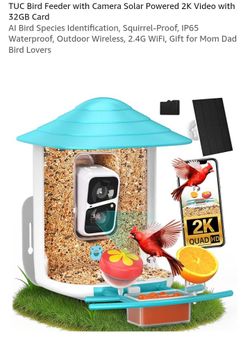 NEW BIRD FEEDER WITH CAMERA SOLAR POWERED