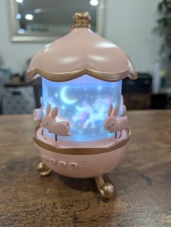 OneFire Bunny Carousel Night Light Projector + Music & Remote - New