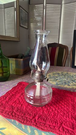 Clear Glass Oil Kerosene Lamp