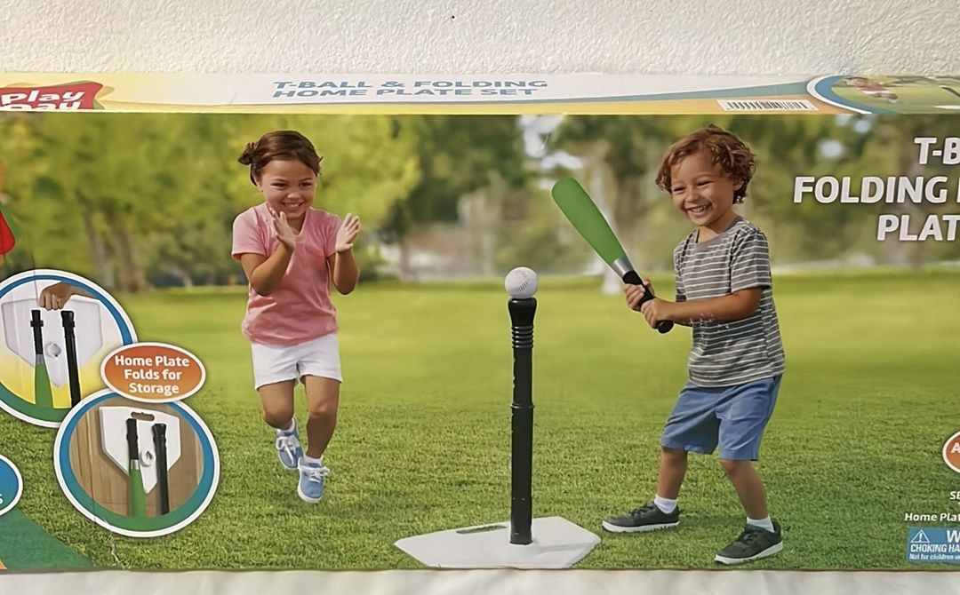 Play Day T-Ball and Folding Home Plate Set