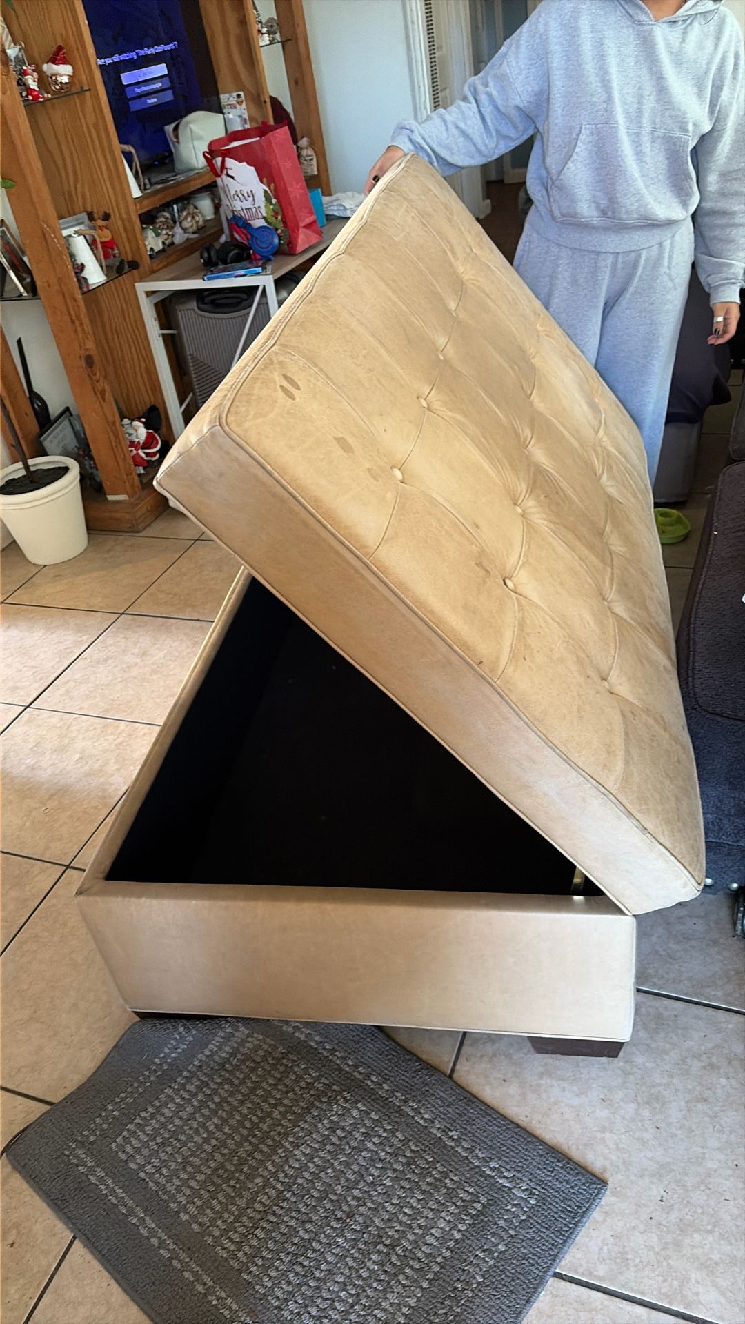 FREE Leather ottoman