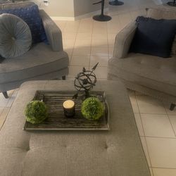 2  Chairs and ottoman