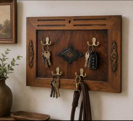 Vintage Wall-Mounted Key / Leash Holder - Entryway