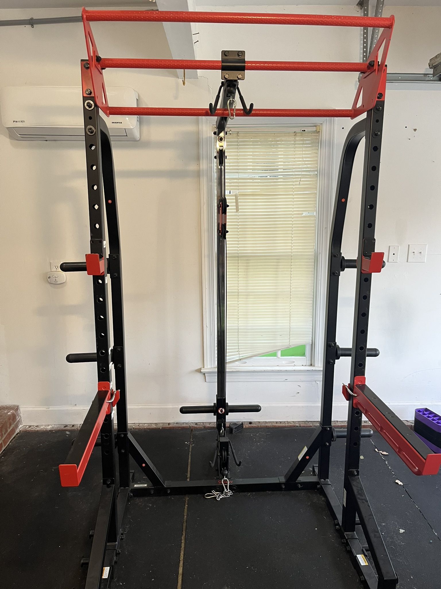 Squat Rack With Lat Pulldown Attachment