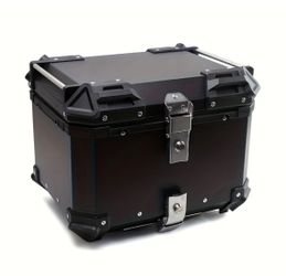 45L 55L 65L Motorcycle Top Case Tail Box Waterproof Luggage Scooter Trunk Storage Black