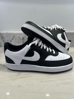 Nike Court Vision Low Next Nature Black/White Low Top Leather Lace-Up