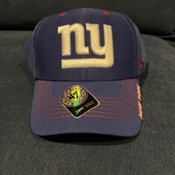 New York Giants Cap/Hat Blue With Red Accents With Tags 