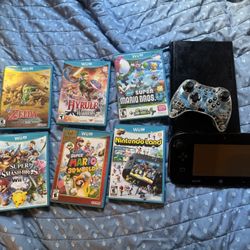 Wii U With The Legend Of Zelda Windwaker And 6 More Games