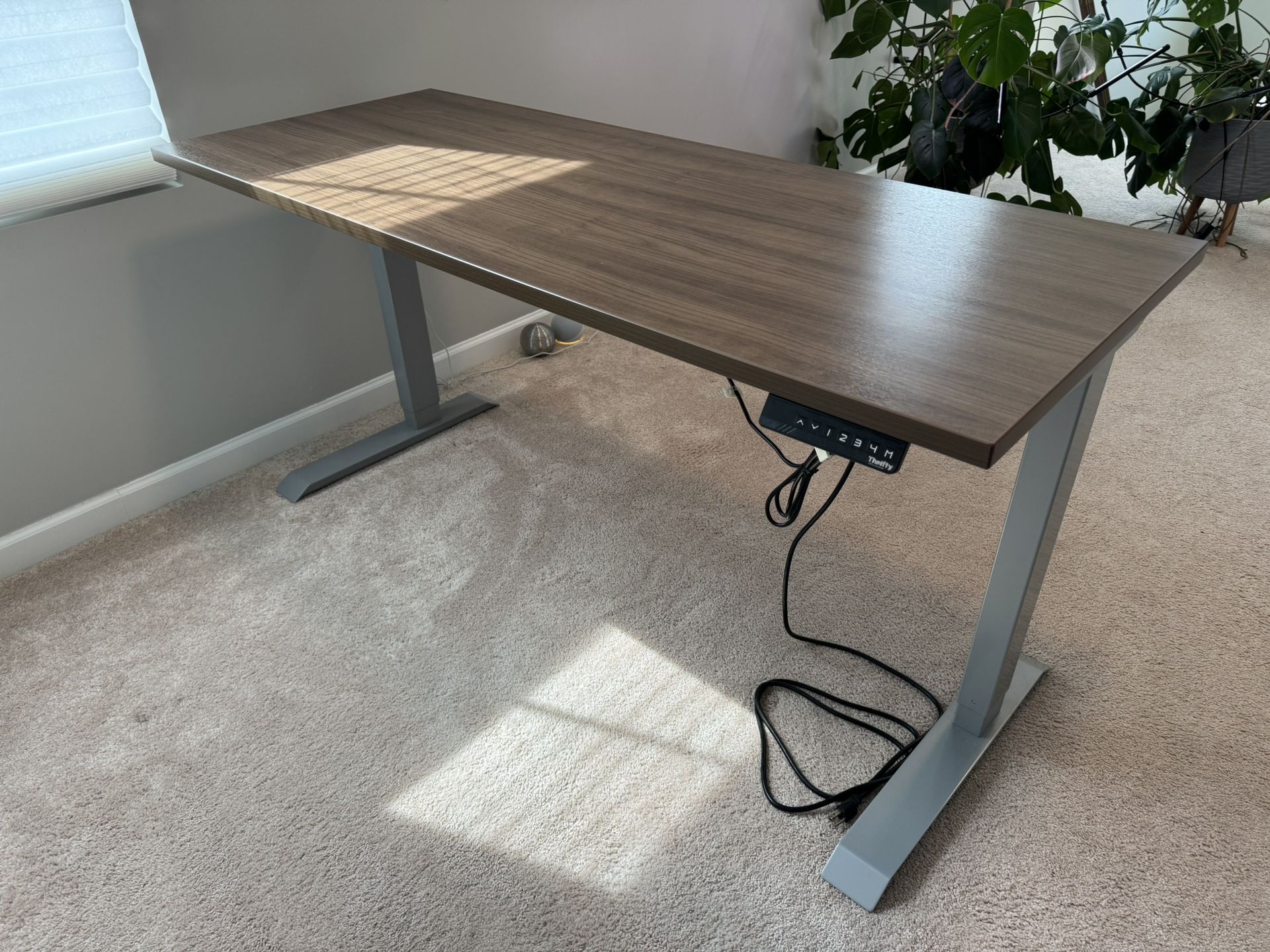 Adjustable Height Wooden Desk – Like New
