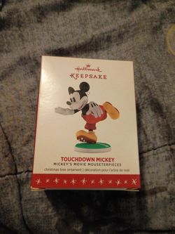 Hallmark Disney touchdown Mickey ornament