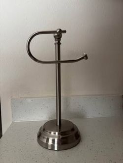 SunnyPoint Heavy Weight Decorative Hand Towel Holder - Brushed Chrome