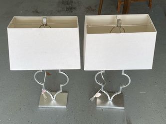 Pair of Silver Table Lamps