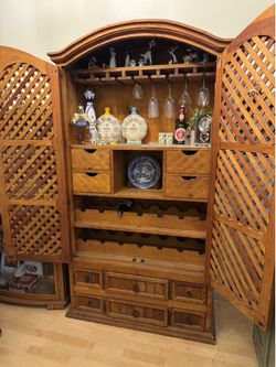Beautiful Antique Mexican Wine Cabi