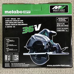 Hitachi Metabo HPT MultiVolt 36 Volt  7-1/4” Brushless Cordless Circular Saw Kit