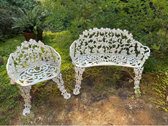 Aluminum Garden Bench and Chair Set
