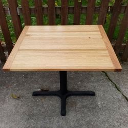 Unique Breadboard End Cafe Table 