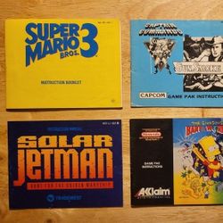 6 Nintendo Video Game Manuals-NES