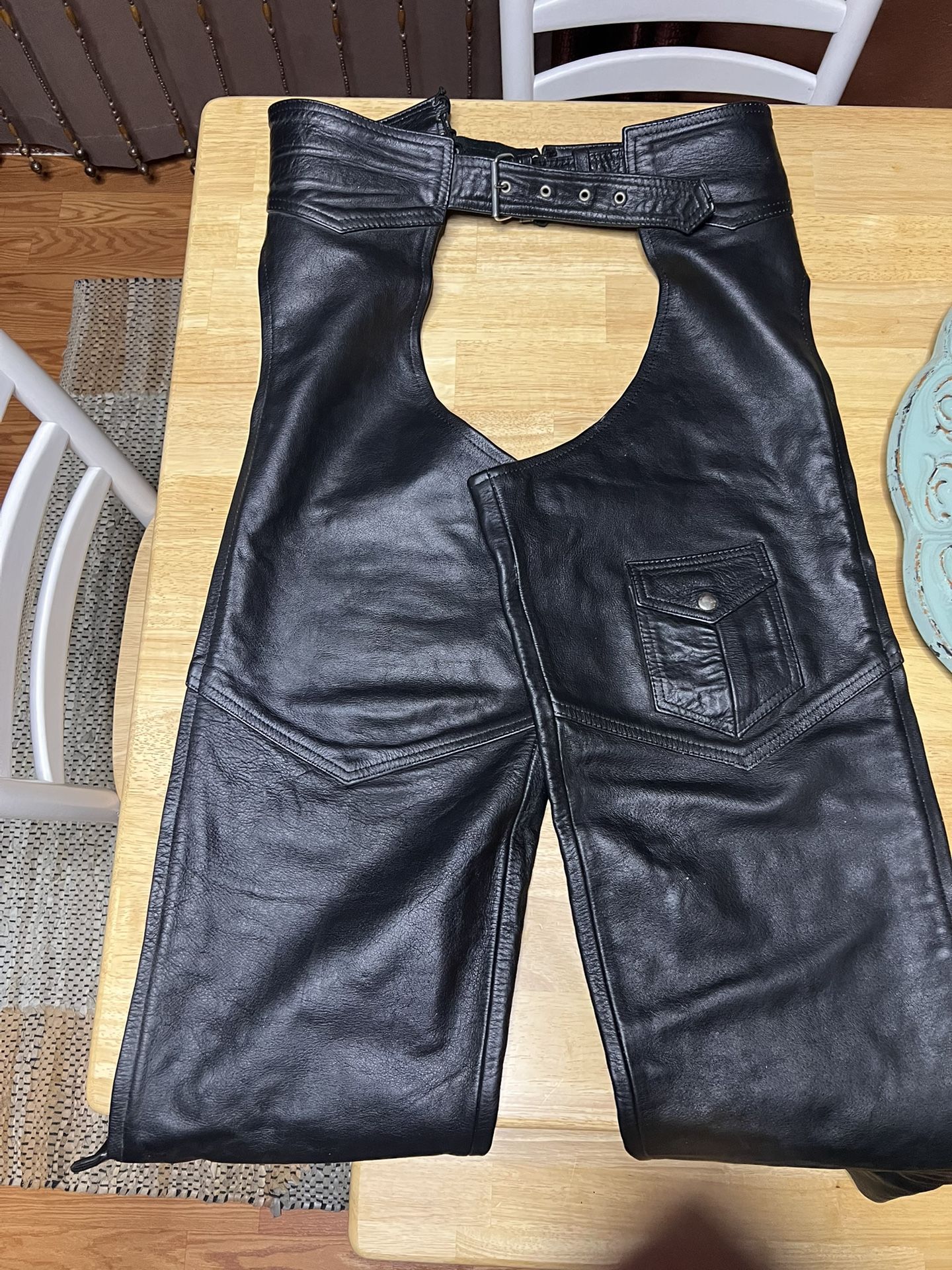 Leather Chaps / Biker Gear.  Size XL