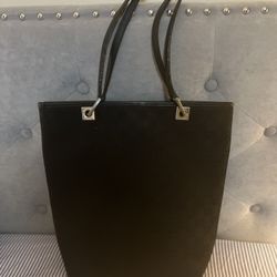 Medium Black Canvas Tote Bag