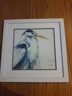D Pinto Heron Bird Artwork