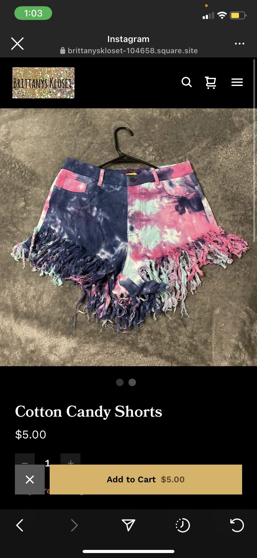 Medium Cotton Candy Shorts