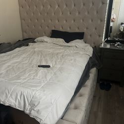 Nice King Bed W/ Mattress 