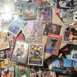 Different Sorts Of Baseball Basketball  Football Cards Famous Names N Carrer Making Moves Make An Offer ALL OF Them ONE Sweet Offer
